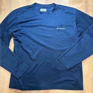 Columbia Men's Omniwick Long Sleeve Shirt Size M Navy Blue